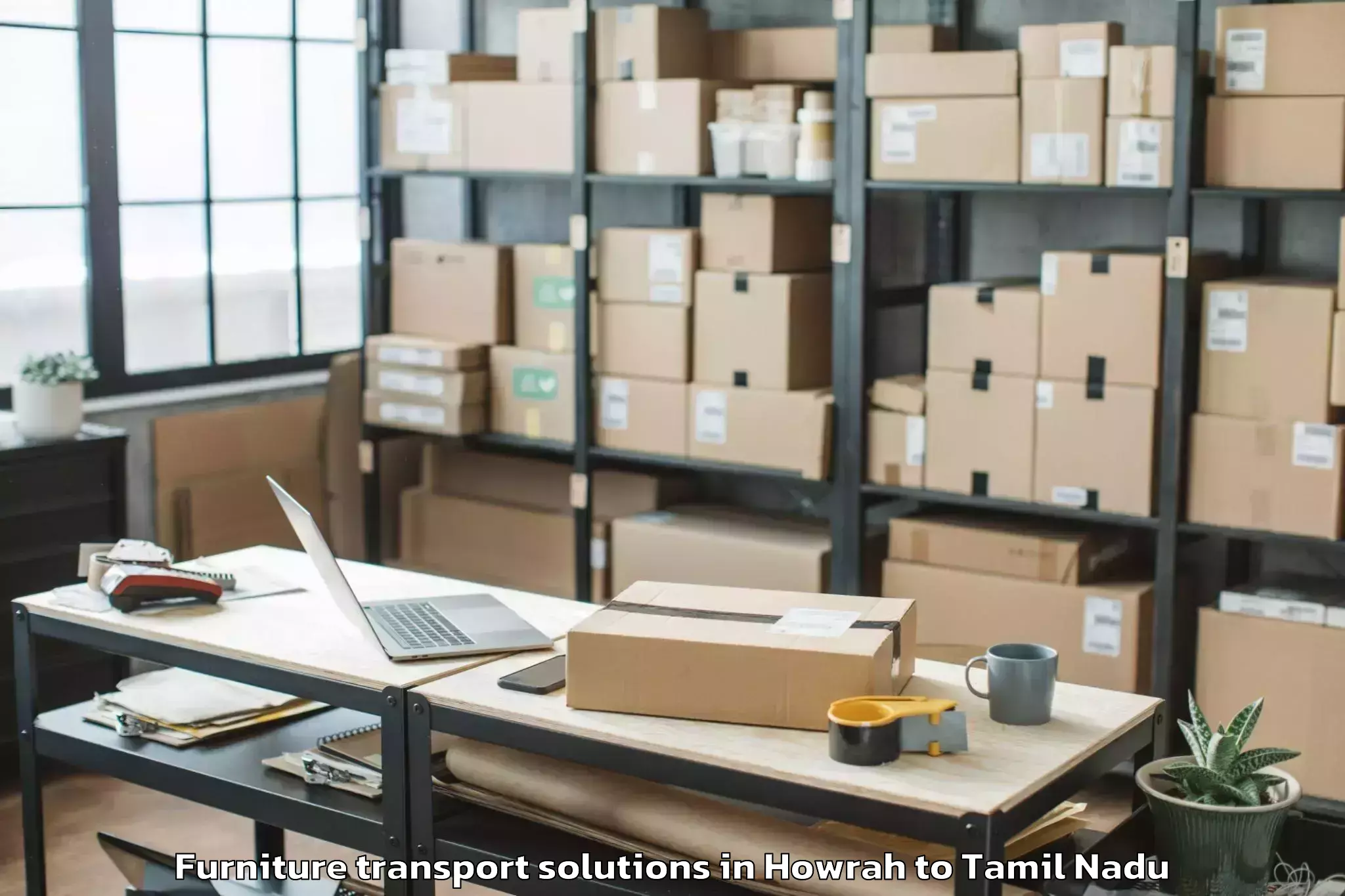 Affordable Howrah to Kalpakkam Furniture Transport Solutions